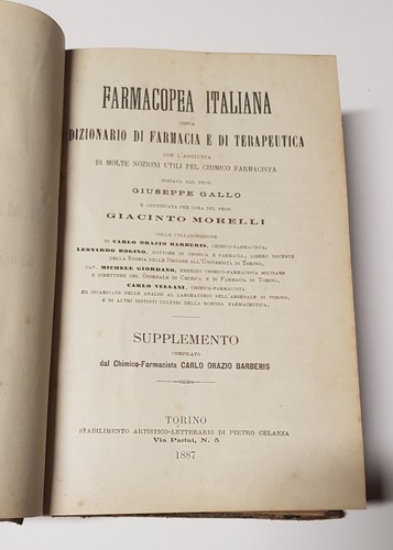 Farmacopea italiana dizionario - italiana,