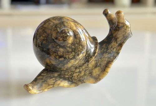 Fermacarte lumaca alabastro - lumaca, in