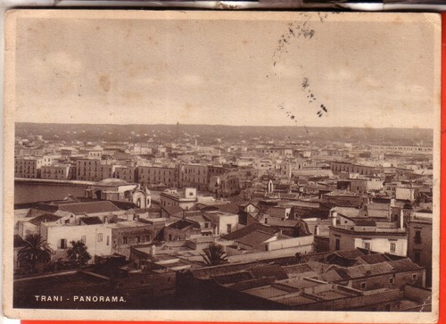 Cartolina trani fg - , antica