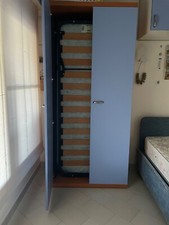 Armadio letto a castello a scomparsa azzurro