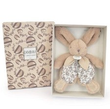 Doudou Coniglio Beige Peluche Piatto 18 cm Doudou et Compagnie