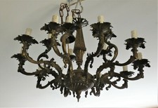 GRANDE LAMPADARIO IN BRONZO