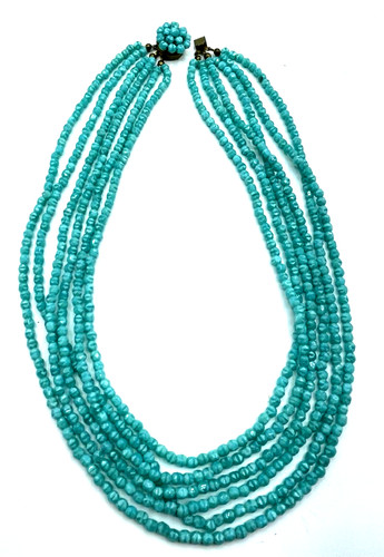 Collana antica vetro fili - collana,