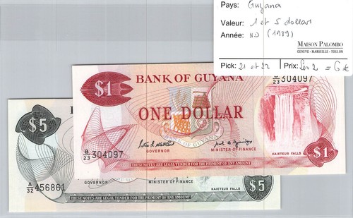 Banconote guyana 1 - guyana, e