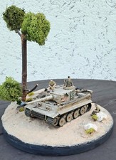 Diorama carro armato tedesco Tiger I 2ª Guerra Mondiale scala 1/35