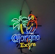 New Corona Extra Parrot Palm Tree Neon Light Sign 20"x16" Beer Lamp US Stock