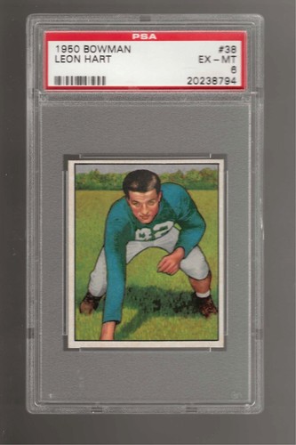 1950 bowman football leon hart - leon,