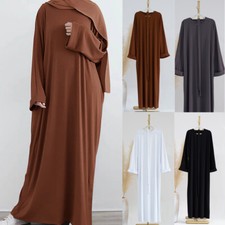 Muslim Women Kaftan Abaya Long Maxi Dress Islamic Dubai Robe Loose Caftan Casual