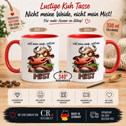 Tazza mucca divertente - , non