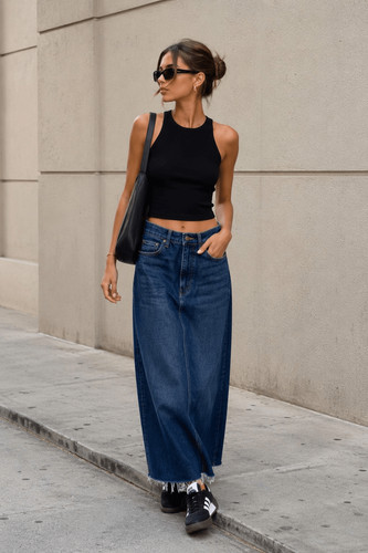 Maxi gonna donna - zara, blu