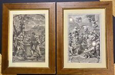 Coppia Di Incisioni Antiche, Grande Qualità, Settecento, Jacob Frey (Maratta…)