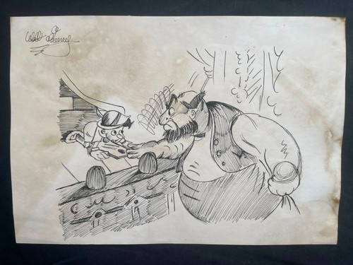 Walt disney pittura vecchia - disney, su