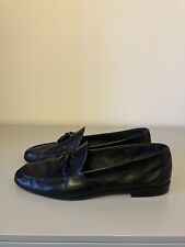 SCARPE UOMO pelle NERO eleganti MOCASSINO  artigianali italiane N.44 Veste 43.5