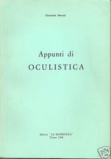 libro MEDICINA _ Giovanni STROZZI: APPUNTI DI OCULISTICA _ LA MATRICOLA _ 1968
