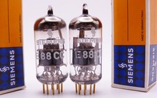 2x SIEMENS E88CC 6922 Silver Shield Röhren NUOVO IMBALLO ORIGINALE/nuovo vecchio magazzino in box tube