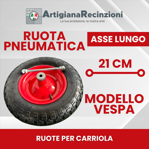 Ruota pneumatica per - , carriola