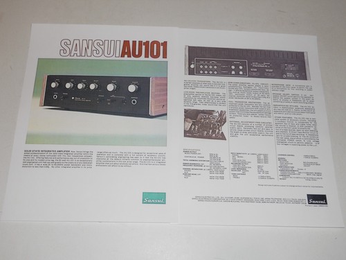 Sansui 101 brochure - sansui, au-101