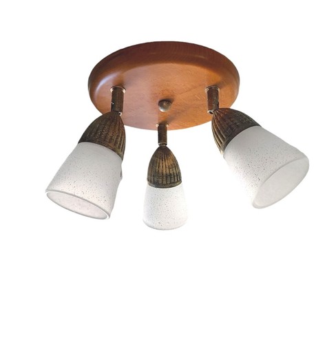 Plafoniera legno metallo - plafoniera, in