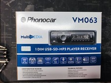 Phonocar VM063 Autoradio 1DIN USB-SD-MP3 Bluetooth Sintonizz.FM-AM-RDS-PLL EON