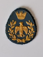 AERONAUTICA MILITARE fregio gomma su panno per bustina o basco - 5,5x4,7 cm
