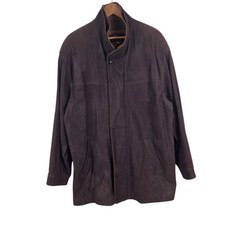 Giacca pelle marrone uomo