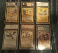 Lotto 6 carte gradate ufficiali Pokemon 2'- 4' gen LEGGI DESCRIZIONE