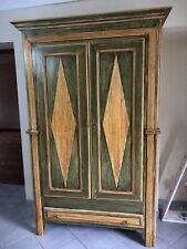 Antico armadio Grissinato laccato a 2 ante epoca Metà 1800  Cm 125 X 50 X 215 H