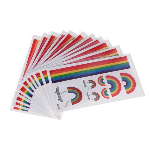Pezzi tatuaggi arcobaleno - 10,