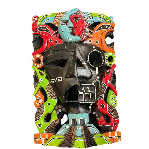 Maschera legno azteca - in,