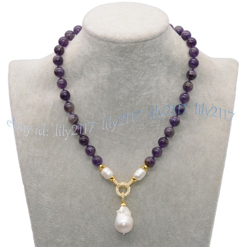 Collana con ciondolo - , perle