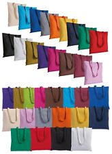 Shopper borsa della spesa 120 g/m2 in cotone 38 X 42 CM   manici lunghi 18 color