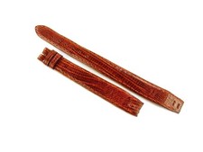 EBERHARD cinturino in pelle di lucertola marrone con ansa fissa mm 11.00. NUOVO!