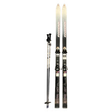Sci Rossignol Mistral Lady 170 cm con attacchi Salomon 977 vintage usati neve