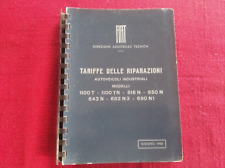 FIAT 1100 T TN 616N 650N 643N 682 N3 690 N1 Tariffe delle Riparazioni 1965