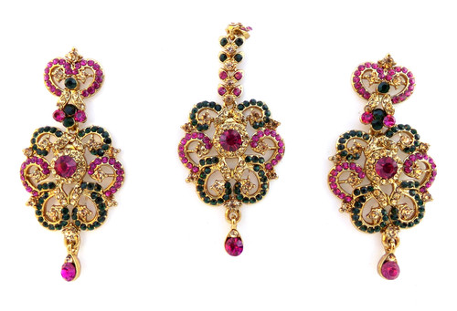 Set orecchini lunghi - , kundan