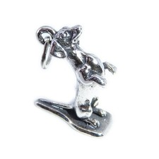 Ciondolo in argento sterling bassotto .925 x 1 ciondoli cane cani salsiccia!