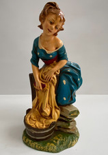 STATUINA PRESEPE IN CARTAPESTA "LAVANDAIA" serie H. cm.30 Ditta FONTANINI