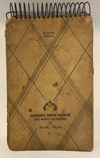 Vintage Collectible MODERN MEAL MAKER Cookbook by Martha Meade 1935