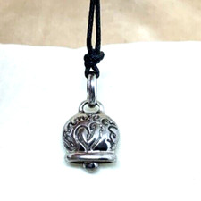 CAMPANELLA CHANTECLER CIONDOLO IN ARGENTO 925 CON LOGO E GALLETTO INCISO LARG 14