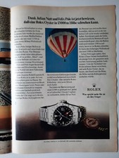 Rolex Explorer II 1655 Steve McQueen articolo di giornale/pubblicità del 1974