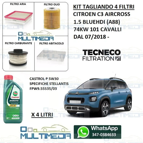 Tagliando filtri olio castrol - olio,