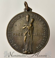 Medaglia miracolosa maria delle grazie MESSINA Sicilia Italia Ventennio