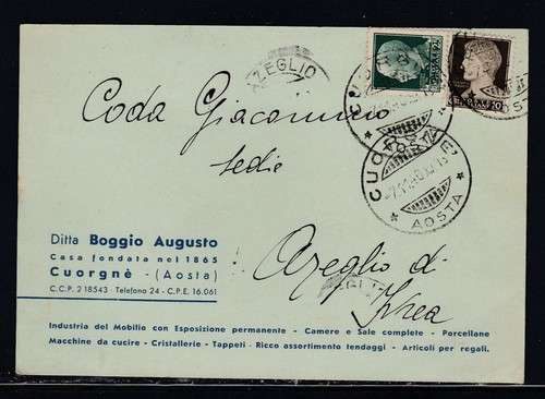 Cartolina commerciale cuorgnè - cartolina,