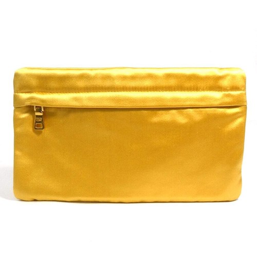 Pochette prada giallo satinato - pochette,