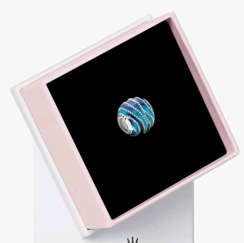 Charm pandora onda blu - blu, nuovo