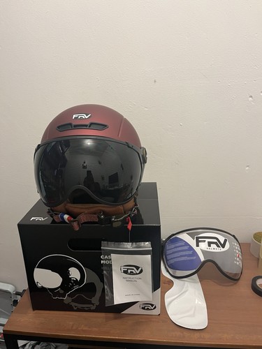 Casque jet frv - frv, bordeaux