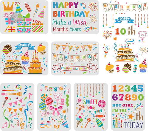 Stencil compleanno 30x21 - stencil,