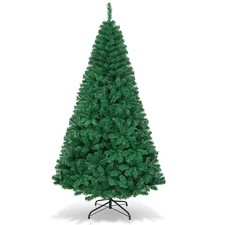 Giantex Albero di Natale Verde 150/180/210/240 cm Folto Sintetico Albero di