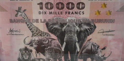 Banconota 10000 franchi del - da,