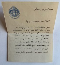 MC740 LETTERA 1888 AUTOGRAFO